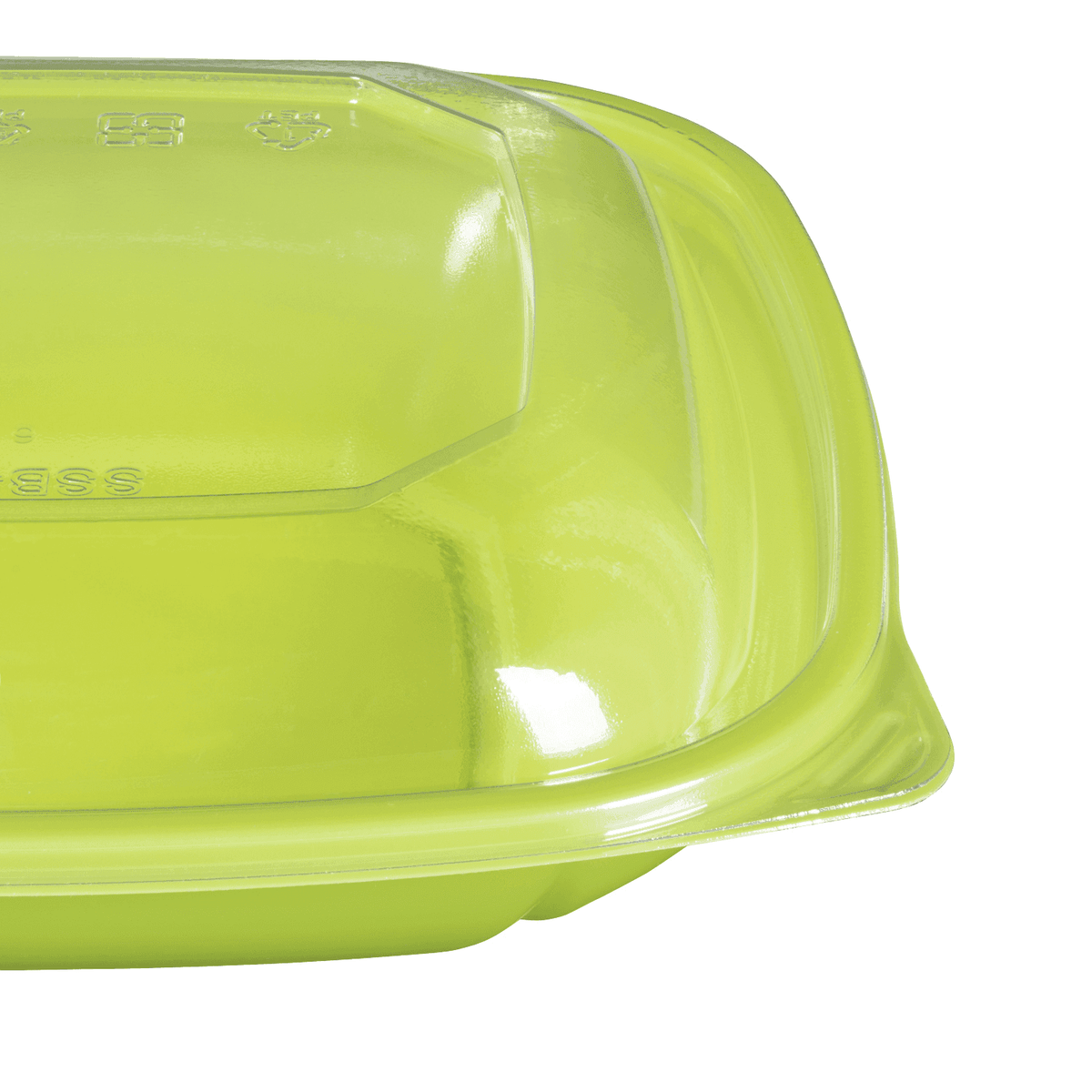 Karat 24 oz Square Disposable Salad Bowl, PET, Green — 300 ct — product photo 9