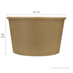 Karat 28 oz Paper Food Containers, 142 mm, Kraft — 600 ct — product photo 5