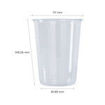 Karat 32 oz Deli Containers, PET, 117 mm — 500 ct — product photo 5