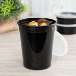 Karat 32 oz Deli Containers with Lids, Injection Molded PP, Black — 240 sets