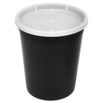Karat 32 oz Deli Containers with Lids, Injection Molded PP, Black — 240 sets — product photo 2