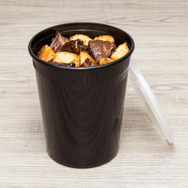 Karat 32 oz Deli Containers with Lids, Injection Molded PP, Black — 240 sets — product photo 3