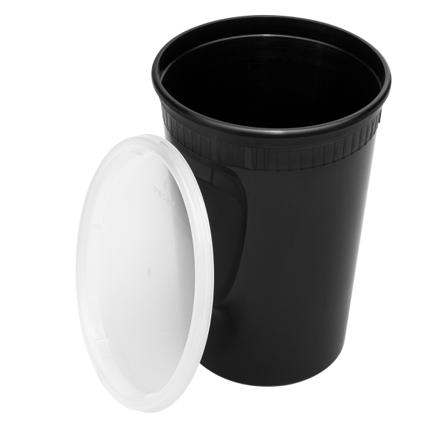 Karat 32 oz Deli Containers with Lids, Injection Molded PP, Black — 240 sets — product photo 5