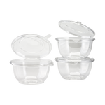 Karat 32 oz Disposable Tamper Resistant Hinged Salad Bowls, PET — 240 sets — product photo 2
