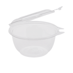 Karat 32 oz Disposable Tamper Resistant Hinged Salad Bowls, PET — 240 sets — product photo 3