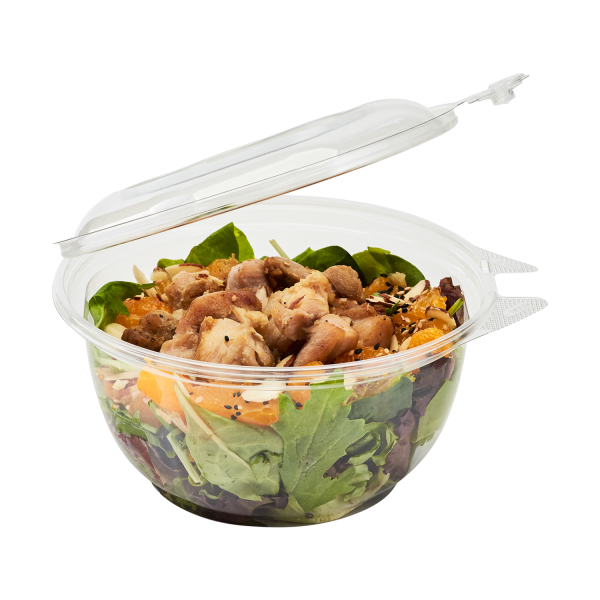 Karat 32 oz Disposable Tamper Resistant Hinged Salad Bowls, PET — 240 sets — product photo 7