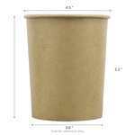 Karat 32 oz Gourmet Paper Food Container, Kraft, 115 mm — 500 ct — product photo 5