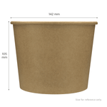 Karat 32 oz Paper Cold/Hot Food Container, Kraft — 600 ct — product photo 5