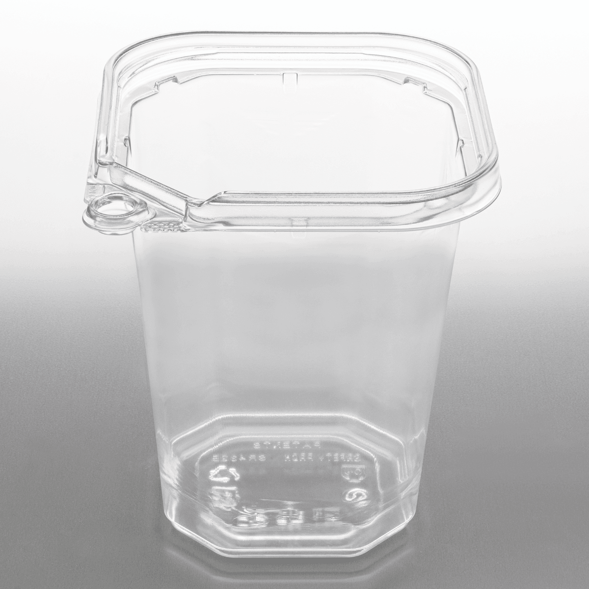 Karat 32 oz PET Tamper Resistant Square Container, Clear — 400 ct — product photo 2