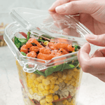 Karat 32 oz PET Tamper Resistant Square Container, Clear — 400 ct — product photo 3
