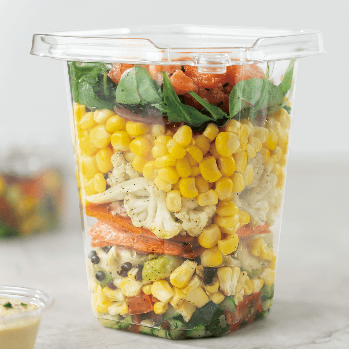 Karat 32 oz PET Tamper Resistant Square Container, Clear — 400 ct — product photo 4