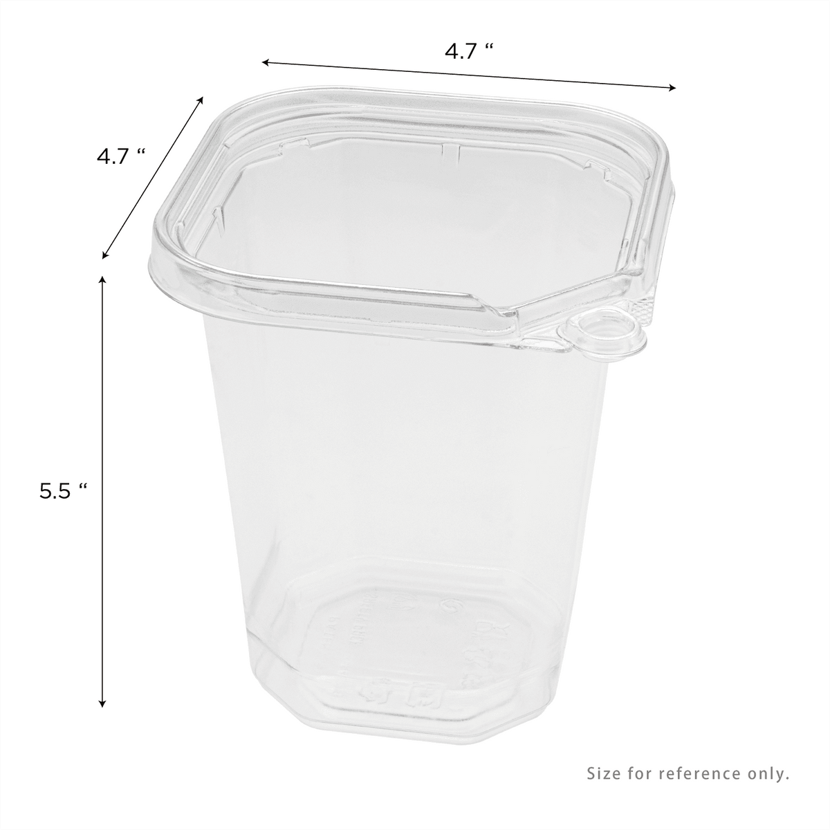 Karat 32 oz PET Tamper Resistant Square Container, Clear — 400 ct — product photo 5