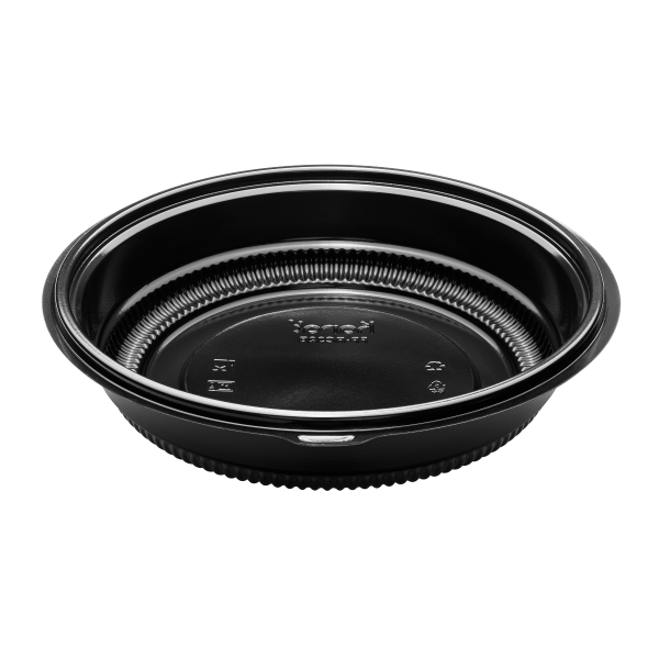 Karat 32 oz PP Round Microwaveable Container, Black — 150 ct — product photo 2
