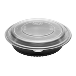 Karat 32 oz PP Round Microwaveable Container, Black — 150 ct — product photo 5