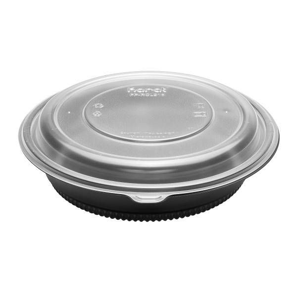 Karat 32 oz PP Round Microwaveable Container, Black — 150 ct — product photo 5