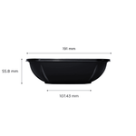 Karat 32 oz Square Disposable Salad Bowl, PET, Black — 300 ct — product photo 4