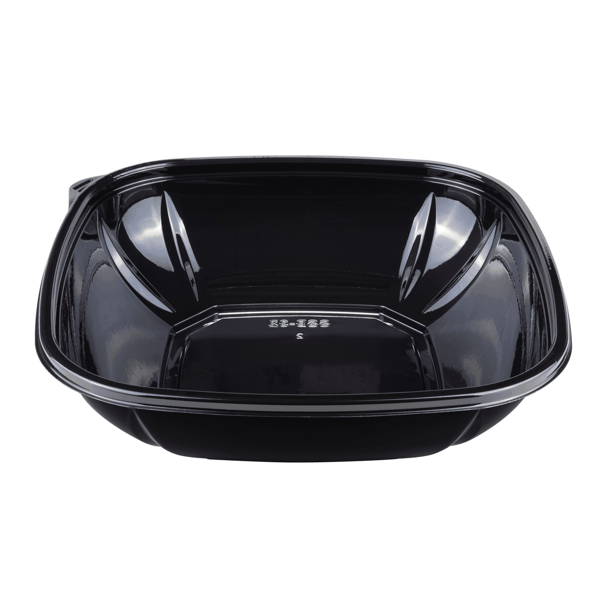 Karat 32 oz Square Disposable Salad Bowl, PET, Black — 300 ct — product photo 5