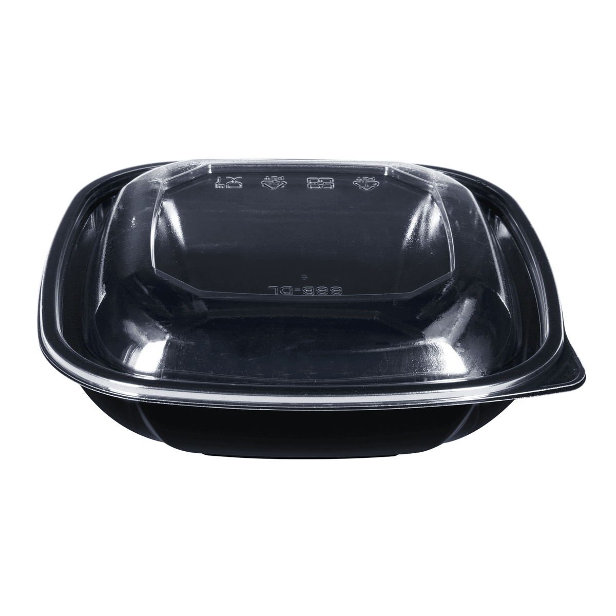 Karat 32 oz Square Disposable Salad Bowl, PET, Black — 300 ct — product photo 7