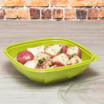Karat 32 oz Square Disposable Salad Bowl, PET, Green — 300 ct — product photo 3