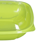 Karat 32 oz Square Disposable Salad Bowl, PET, Green — 300 ct — product photo 8