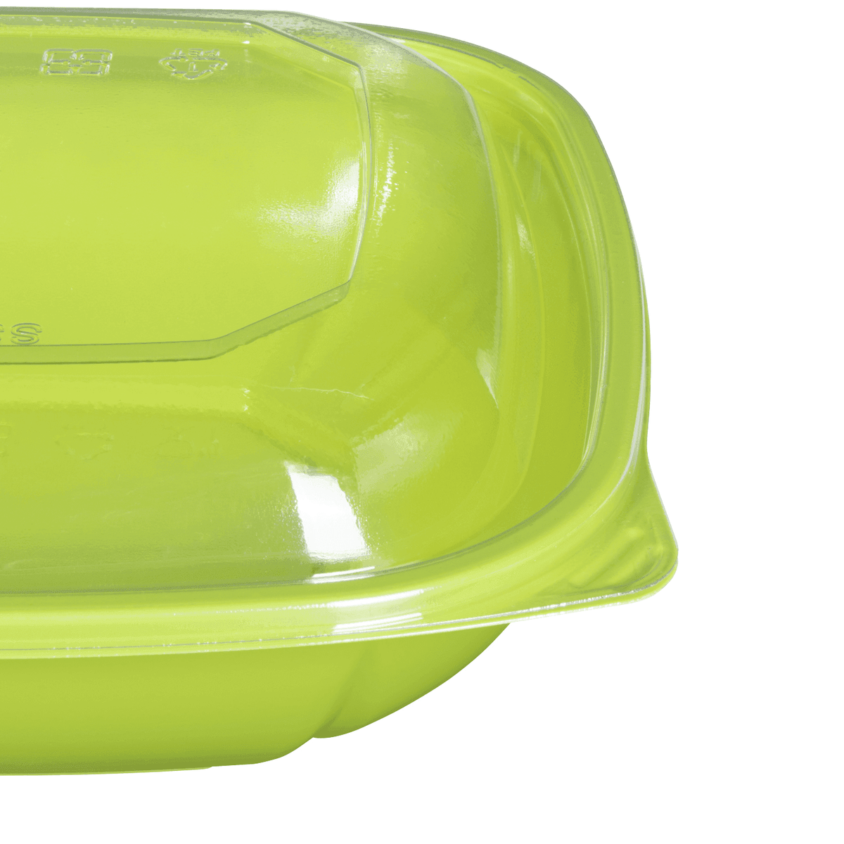 Karat 32 oz Square Disposable Salad Bowl, PET, Green — 300 ct — product photo 8