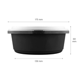 Karat 34 oz PP Tamper Resistant Injection Molded Microwaveable Black Food Container w/Clear lid — 150 sets — product photo 5