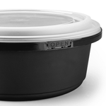 Karat 34 oz PP Tamper Resistant Injection Molded Microwaveable Black Food Container w/Clear lid — 150 sets — product photo 6