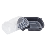 Karat 36 oz Microwaveable Take-Out Box, 2-Compartment, PP, Black — 300 ct — product photo 6