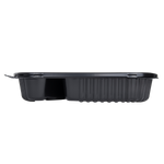 Karat 36 oz Microwaveable Take-Out Box, 3-Compartment, PP, Black — 300 ct — product photo 5