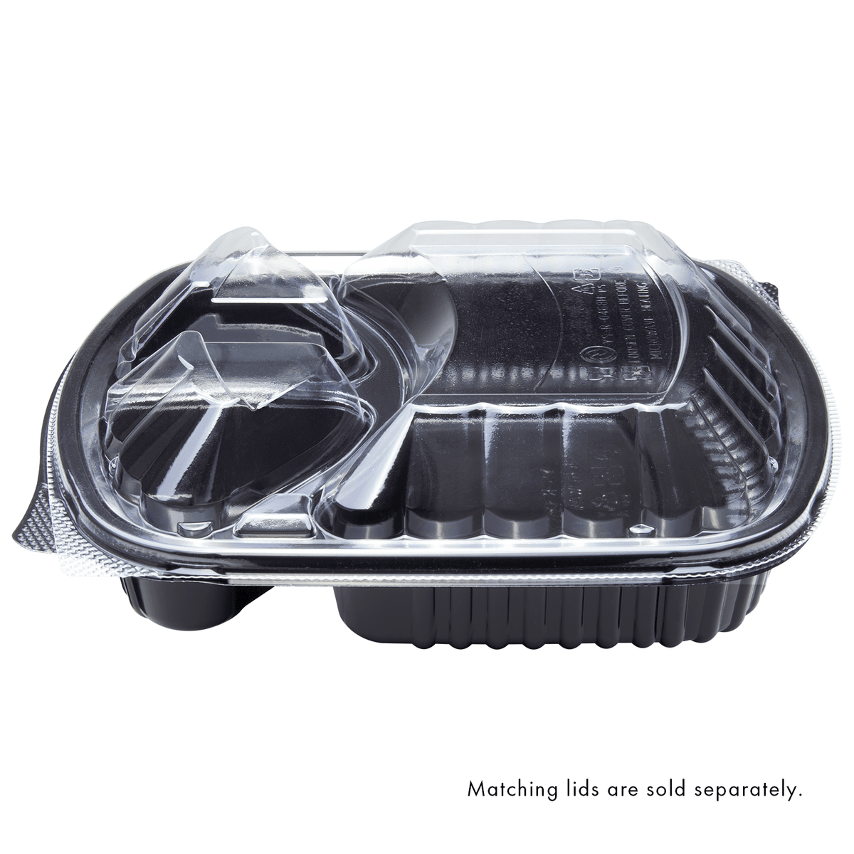 Karat 36 oz Microwaveable Take-Out Box, 3-Compartment, PP, Black — 300 ct — product photo 7