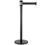 Karat 38" Black Guidance Stanchion with 78" Black Retractable Belt — Set of 2 — product photo 4