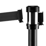 Karat 38" Black Guidance Stanchion with 78" Black Retractable Belt — Set of 2 — product photo 7