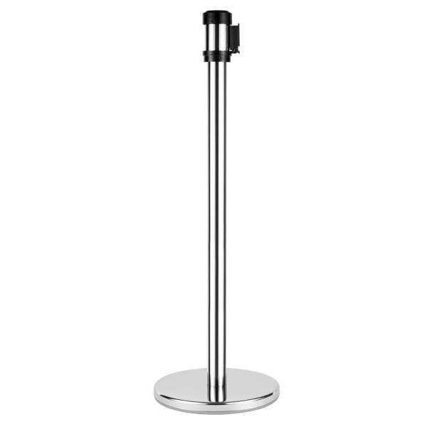 Karat 38" Silver Guidance Stanchion with 78" Black Retractable Belt — Set of 2 — product photo 4