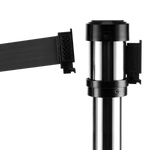 Karat 38" Silver Guidance Stanchion with 78" Black Retractable Belt — Set of 2 — product photo 6