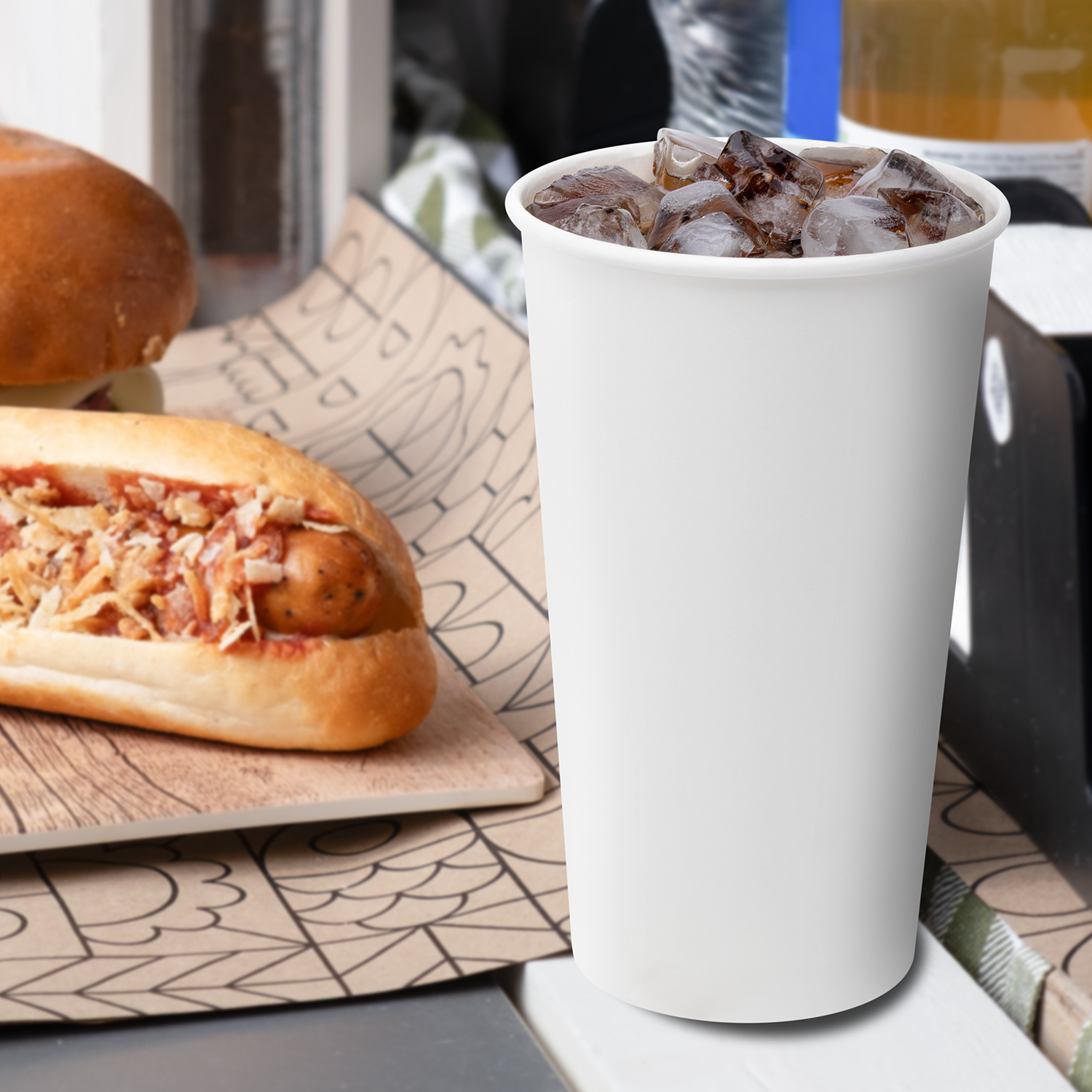 Karat 44 oz Cold Paper Cup (115 mm), White — 500 ct