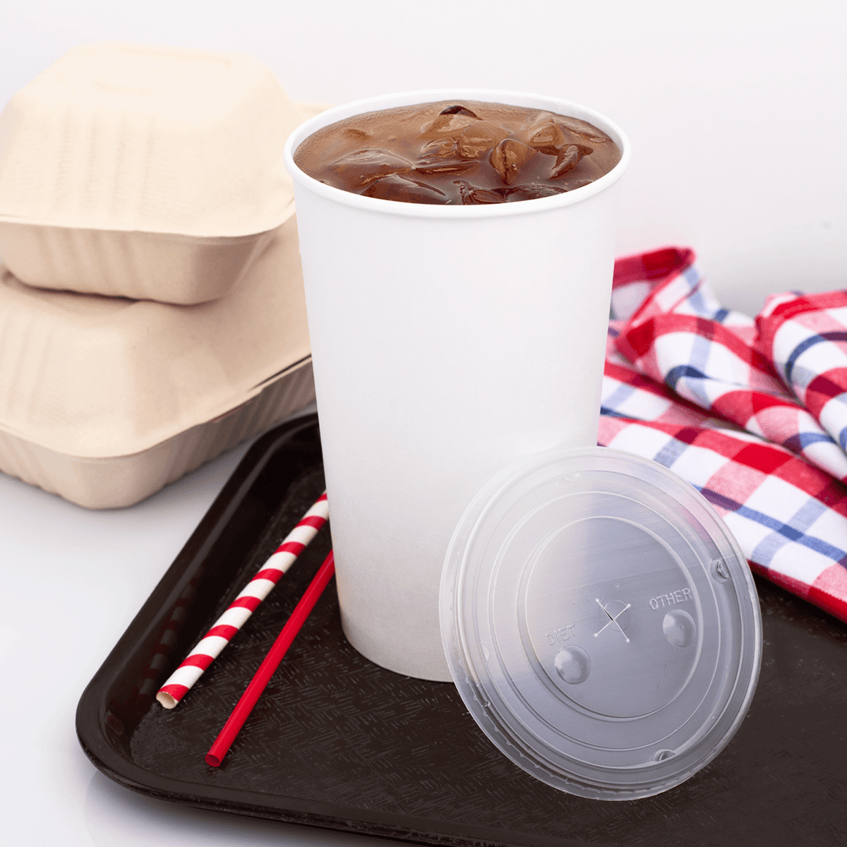 Karat 44 oz Cold Paper Cup (115 mm), White — 500 ct — product photo 5