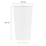 Karat 44 oz Cold Paper Cup (115 mm), White — 500 ct — product photo 7