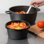 Karat 44 oz PP Tamper Resistant Injection Molded Microwaveable Black Food Container w/Clear lid — 150 sets — product photo 3