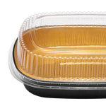 Karat 48 oz Black and Gold Aluminum Pans with PET Dome Lids — 50 sets — product photo 7