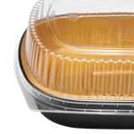 Karat 48 oz Black and Gold Aluminum Pans with PET Dome Lids — 50 sets — product photo 8