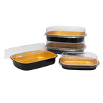 Karat 48 oz Black and Gold Aluminum Pans with PET Dome Lids — 50 sets — product photo 10