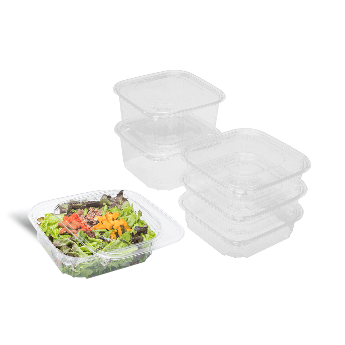 Karat 48 oz PET Tamper Resistant Deli Containers with Flat Lid — 120 sets — product photo 2