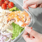 Karat 48 oz PET Tamper Resistant Hinged Deli Containers w/Flat Lid, Rectangular — 150 sets — product photo 3
