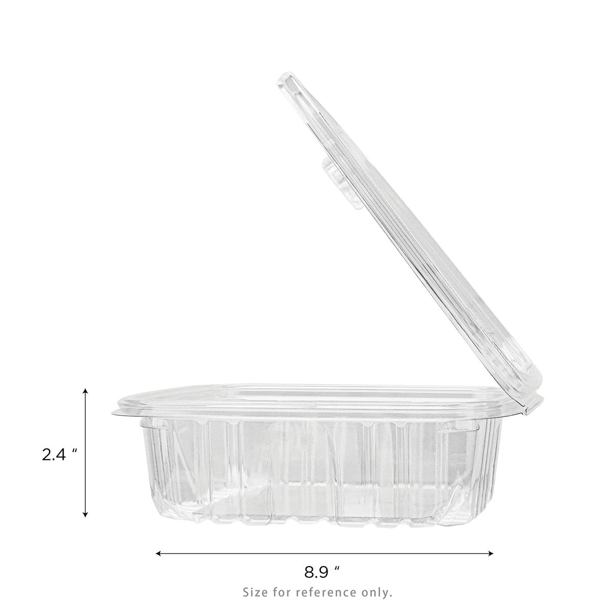 Karat 48 oz PET Tamper Resistant Hinged Deli Containers w/Flat Lid, Rectangular — 150 sets — product photo 5