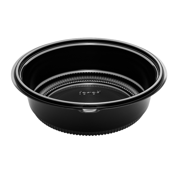 Karat 48 oz PP Round Microwaveable Container, Black — 150 ct — product photo 2