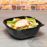 Karat 48 oz Square Disposable Salad Bowl, PET, Black — 300 ct — product photo 3