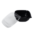 Karat 48 oz Square Disposable Salad Bowl, PET, Black — 300 ct — product photo 8