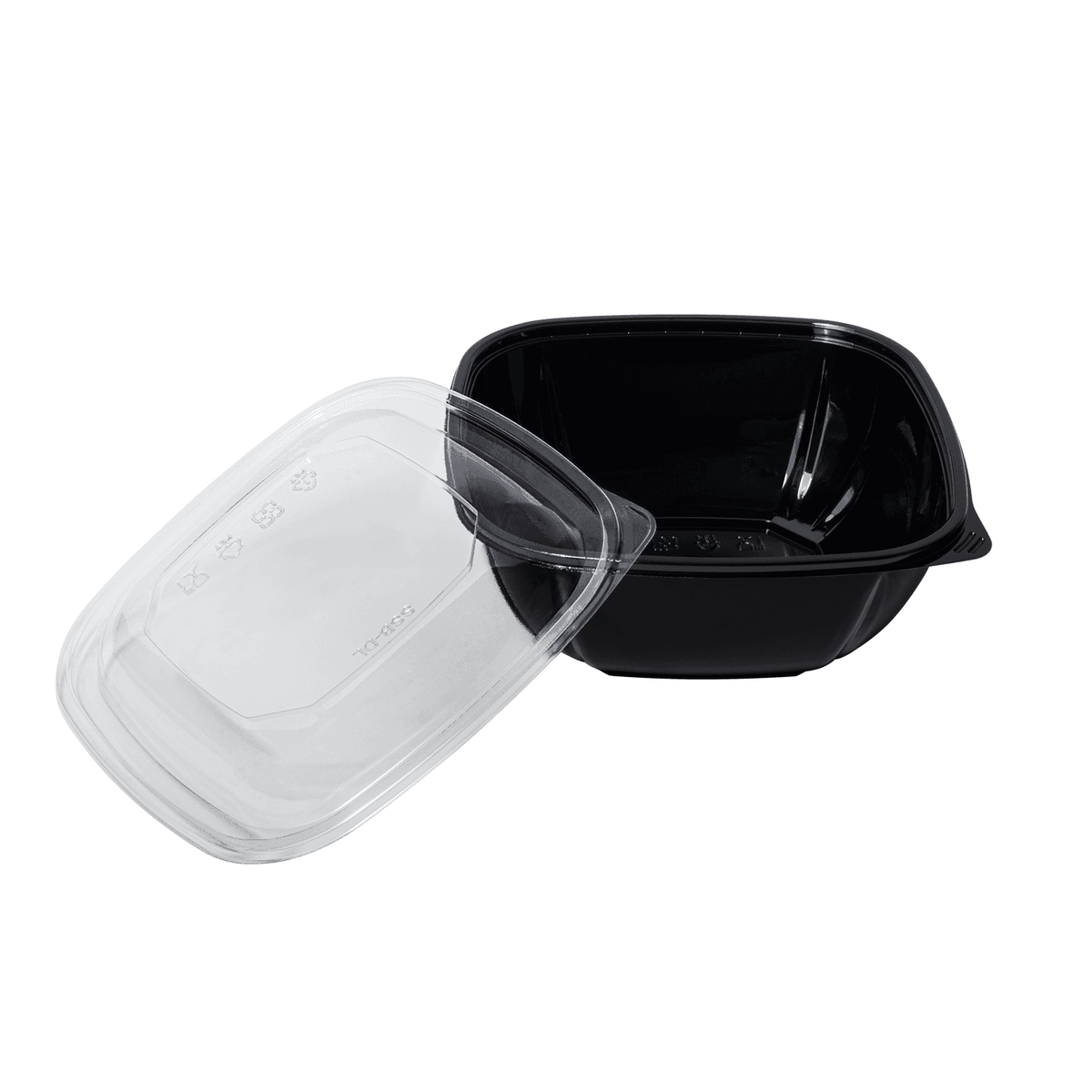 Karat 48 oz Square Disposable Salad Bowl, PET, Black — 300 ct — product photo 8