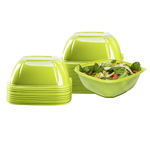 Karat 48 oz Square Disposable Salad Bowl, PET, Green — 300 ct — product photo 2