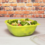 Karat 48 oz Square Disposable Salad Bowl, PET, Green — 300 ct — product photo 3